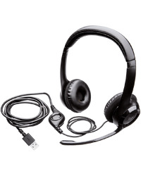 LOGITECH H390 Corded Headset - BLACK - USB