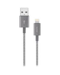 Moshi Integra USB-A Charge/Sync Cable w Lightning Connector (0.25 m) - Titanium Gray