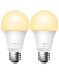 TP-Link Tapo L510E Smart Wi-Fi Light Bulb, Dimmable, E27 base, 2700K, 220V, 50/60 Hz, 60W Equivalent, Energy Class A+, 2.4GHz, 802.11b/g/n, Tapo APP, Works with Alexa and Google Assistant, Timer and Schedule settings, 2pack