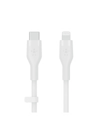 BELKIN Flex USB-C Silicone Cable with Lightning Connector, 3M, White