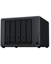 Synology DiskStation DS1522+,Tower, 5-Bay 3.5'' SATA HDD/SSD,2 x M.2 2280 NVMe SSD, CPU AMD Ryzen™ R1600 dual-core (4-thread) 2.6 GHz, max. boost clock up to 3.1 GHz, 8GB DDR4 ECC SODIMM, 4 x 1Gbe, 2xUSB 3.2, 2 x eSATA, 2.7 kg, 3y