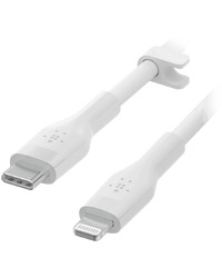 BELKIN BoostCharge Flex USB-A Silicone Cable with Lightning Connector, 1M, White