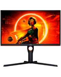 AOC Gaming Monitor 25G3ZM/BK 24.5” 240Hz VA, 1920x1080, 0.5ms, 3000:1, 178/178, Adaptive Sync, HDMI, DP, 3-sided frameless, Full Ergo, G-Menu, Black-Red, 3y