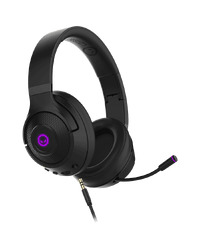 Lorgar Noah 701, gaming headset with microphone, 2.4G+ BT 5.0 Realtek 8763, battery 1000mAh, type-C charging cable 0.8m, audio cable 1.5m, size:195*185*80mm, 0.28kg. Black