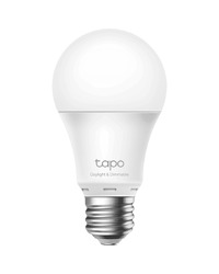TP-Link Tapo L520E Smart Wi-Fi Light Bulb, Daylight & Dimmable, 2.4 GHz, IEEE 802.11b/g/n, E27 Base, 220–240 V, 50/60 Hz, 806 lm, 7.8 W, 4,000 K, Beam Angle 220° , 8 kWh / 1000h, lifetime up to 15,000 hrs, No Hub Required, Voice control, Tapo app