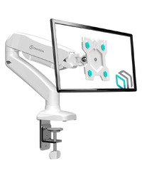 ONKRON Monitor Desk Mount for 13 to 32-Inch LCD LED OLED Screens up to 8 kg, White