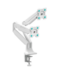 ONKRON Dual Monitor Desk Mount Stand for 13 to 32-Inch LCD LED Monitors up to 9 kg, White