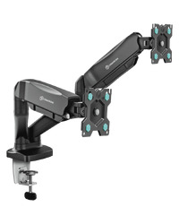 ONKRON Dual Monitor Desk Mount Stand for 13 to 32-Inch LCD LED Monitors up to 8 kg, Black