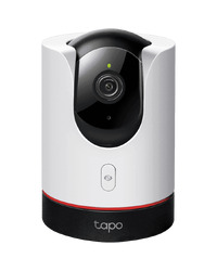 TP-Link Tapo C225 Pan/Tilt AI Home Security Wi-Fi Camera, 2K QHD (2560x1440), 2.4 GHz, Horizontal 360º ,Pan/Tilt, Smart AI Detection and Notifications (motion, people, pets, cars, abnormal sound), Physical Privacy Mode, Night Vision, Tapo app