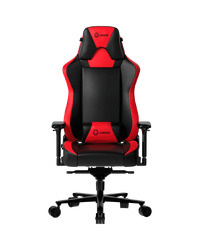 LORGAR Base 311, Gaming chair, PU eco-leather, 1.8 mm metal frame, multiblock mechanism, 4D armrests, 5 Star aluminium base, Class-4 gas lift, 75mm PU casters, Black + red