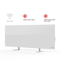 AENO Premium Eco Smart Heater, 700W, Tempered glass, Infrared+convection heating type, Plug type: Europe (E/F type), WHITE