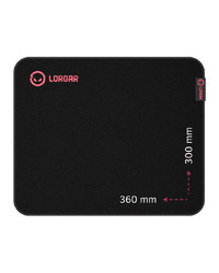Lorgar Main 323, Gaming mouse pad, Precise control surface, Red anti-slip rubber base, size: 360mm x 300mm x 3mm, weight 0.21kg
