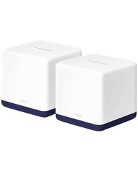 Mercusys Halo H50G (2-Pack) AC1900 Whole Home Mesh Wi-Fi System, 600 Mbps at 2.4 GHz + 1300 Mbps at 5 GHz, 3× Internal Antennas, 3× Gigabit Ports per Unit (WAN/LAN auto-sensing), Halo APP, Router/AP Mode, One Unified Network, MU-MIMO, Beamforming