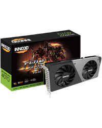 INNO3D NVIDIA GEFORCE RTX 4070 TWIN X2 12GB GDDR6X 192bit, 2475 MHz / 21Gbps, 3x DP, 1x HDMI, 2x Fan, 2 slot