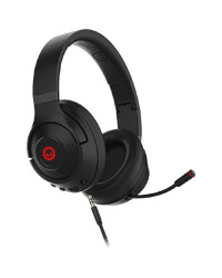 Lorgar Noah 501, gaming bluetooth headset with microphone, BT 5.3 JL7006, battery 1000mAh, type-C charging cable 0.8m, audio cable 1.5m, size:195*185*80mm, 0.28kg. Black