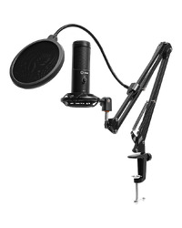 LORGAR Voicer 931, Gaming Microphone, Black, USB condenser microphone with boom arm stand, pop filter, tripod stand. including 1* microphone, 1*Boom Arm Stand with C-clamp, 1*shock mount, 1*pop filter, 1*windscreen cap, 1*2.5m type-C USB cable, 1* Extra tripod