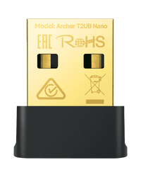 TP-Link Archer T2UB Nano AC600 Nano Dual Band Wi-Fi Bluetooth 4.2 USB Adapter, 433 Mbps at 5 GHz + 200 Mbps at 2.4 GHz, USB 2.0, Bluetooth 4.2, Nano design, WPA3, Windows 11/10/8.1/8/7 compatible