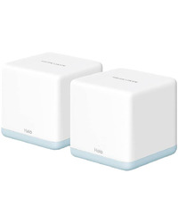 Mercusys Halo H30G(2-pack) AC1300 Whole Home Mesh Wi-Fi System, 400 Mbps at 2.4 GHz + 867 Mbps at 5 GHz, 2× Internal Antennas, 2× Gigabit Ports per Unit (WAN/LAN auto-sensing), MERCUSYS APP, Router/AP Mode, One Unified Network, up to 100 devices