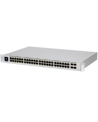 UniFi Switch 48 is a fully managed Layer 2 switch with (48) Gigabit Ethernet ports and (4) 1G SFP ports for fiber connectivity