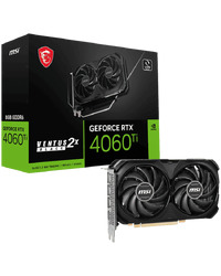MSI Video Card NVidia RTX 4060 Ti VENTUS 2X BLACK 8G OC (8GB GDDR6/128bit, PCI-E 4.0 x8, 1x8 pin, Retail)