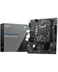 MSI PRO H510M-B DDR4, mATX, Chipset H470 (supports only 10th Intel processors), Socket 1200, Dual Channel DDR4 up to 2933MHz, 1x PCIe x16 slots, 1x M.2 slots, 1x HDMI, 1x VGA, 2x USB 3.2 Gen 1, 4x USB 2.0, 7.1 HD Audio, 1Gbps LAN, EZ Debug LED, 3Y
