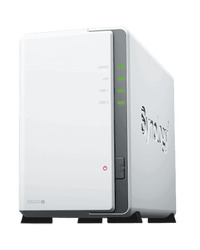 Synology DS223j, Tower, 2-bays 3.5'' SATA HDD/SSD, CPU 4-core 1.7 GHz; 1 GB DDR4 non-ECC; 1 x RJ-45 1GbE LAN Port; 2 x USB 3.2 Gen1; ; 0.88 kg; 2yr warranty