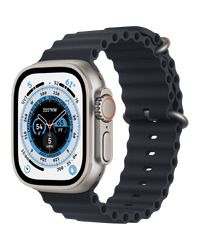 Apple Watch Ultra Cellular, 49mm Titanium Case with Midnight Ocean Band