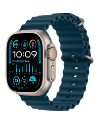 Apple Watch Ultra2 Cellular, 49mm Titanium Case w Blue Ocean Band