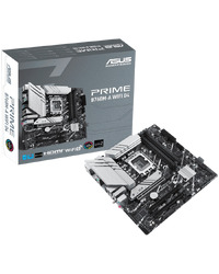 ASUS PRIME B760M-A WIFI D4 LGA1700 mATX MB - Intel B760 4xDIMM DDR4 2xM.2 4xSATA PCIe 4.0 2.5Gb Ethernet WiFi 6 + Bluetooth 1xDisplayPort 2xHDMI with Aura Sync support