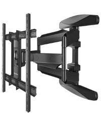 ONKRON Full Motion TV Wall Mount for 40 to 75-inch Flat Panel TVs Digital Panels 45,5 kg, Black