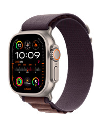 Apple Watch Ultra2 Cellular, 49mm Titanium Case w Indigo Alpine Loop - Large