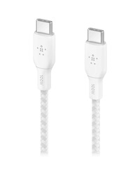BELKIN 100w USB-C to USB-C Laptop Charging Cable Braided 2M White