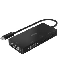 BELKIN ADAPTER, USB-C TO HDMI, VGA, DVI, DISPLAYPORT, BLK