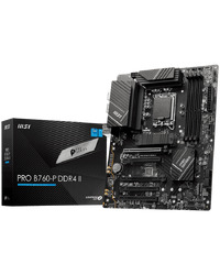 MSI Main Board Desktop PRO B760-P DDR4 II (LGA 1700, 4xDDR4,max 5333 OC, 5xPCI-E X16, 4xSATA6g, 2xM.2, RAID, 6xUSB3.2 Gen1, 4xUSB2.0, DP, HDMI, 7.1 Audio, 2.5LAN) ATX