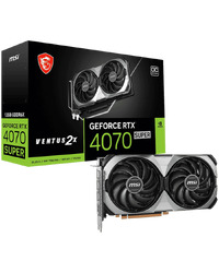 MSI Video Card Nvidia GeForce RTX 4070 SUPER 12G VENTUS 2X OC (12GB GDDR6X/192bit, 3xDP, 1xHDMI, 1x 12VHPWR)