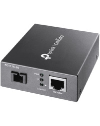 10/100 Mbps RJ45 to 100 Mbps Single-mode SC WDM Bi-Directional Fiber ConverterPORT: 1× 100Mbps SC Port, 1× 10/100M RJ45 Port (Auto MDI/MDIX)SPEC: Full-duplex, Tx:1550 nm, Rx:1310 nm, Up to 20 km, Chassis TL-FC1420 rack-mountable