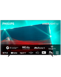 Philips OLED TV 65OLED718/12, Google TV, 120 Hz,G-sync, VRR, FreeSync, 164 cm (65''), TV with Ambilight technology on 3 sides, P5 Perfect Picture Engine, Dolby Atmos sound.