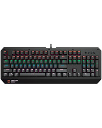 CANYON Wired multimedia gaming keyboard with lighting effect, 108pcs rainbow LED, Numbers 104keys, EN double injection layout, cable length 1.8M