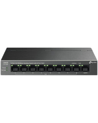 TP-Link LS109P 9-Port 10/100 Mbps Desktop Switch with 8-Port PoE+, 8× 10/100 Mbps PoE+ Ports, 1× 10/100 Mbps Non-PoE Port, 802.3at/af, 63 W PoE Power, Desktop Steel Case, Extend Mode for 250m PoE Transmitting, Isolation Mode, PoE Auto Recovery