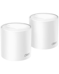 TP-Link Deco X10 (2-pack) AX1500 Whole Home Mesh Wi-Fi 6 System, 300 Mbps at 2.4 GHz + 1201 Mbps at 5 GHz,Internal Antennas, 2× Gigabit Ports (WAN/LAN auto-sensing),Deco App, Router/AP Mode, IPv6, IPTV, Parental Controls, QoS, OFDMA, MU-MIMO, WPA3