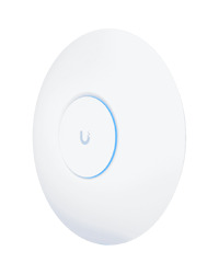 UBIQUITI U6 Pro; WiFi 6; 6 spatial streams; 140 m² (1,500 ft²) coverage; 350+ connected devices; Powered using PoE; GbE uplink.