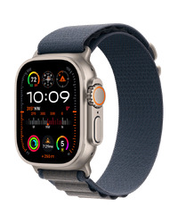Apple Watch Ultra2 Cellular, 49mm Titanium Case w Blue Alpine Loop - Large