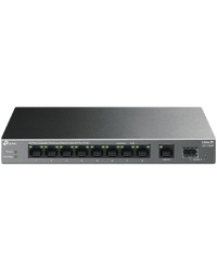 TP-Link LS1210GP 10-Port Gigabit Desktop Switch with 8-Port PoE+, 8× Gigabit PoE+ Ports, 1x Gigabit Non-PoE Port, 1× Gigabit SFP Slot, 61 W PoE Power, Desktop Steel Case, Extend Mode for 250m PoE Transmitting, Isolation Mode, PoE Auto Recovery