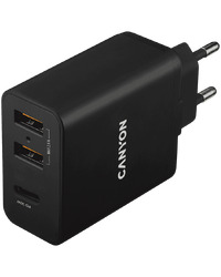 CANYON charger H-08 PD 30W USB-C 2USB-A Black