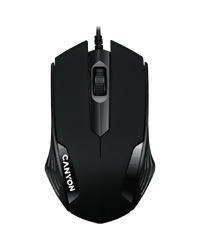 CANYON Optical wired mice, 3 buttons, DPI 1000, Black