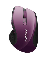 CANYON 2.4Ghz wireless mouse, optical tracking - blue LED, 6 buttons, DPI 1000/1200/1600, Purple pearl glossy