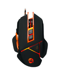 CANYON Optical gaming mouse, adjustable DPI setting 800/1000/1200/1600/2400/3200/4800/6400, LED backlight, moveable weight slot and retractable top cover for comfortable usage