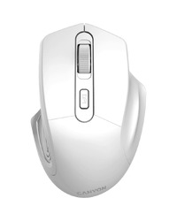 CANYON MW-15, 2.4GHz Wireless Optical Mouse with 4 buttons, DPI 800/1200/1600, Pearl white, 115*77*38mm, 0.064kg