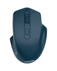 CANYON MW-15, 2.4GHz Wireless Optical Mouse with 4 buttons, DPI 800/1200/1600, Dark Blue, 115*77*38mm, 0.064kg