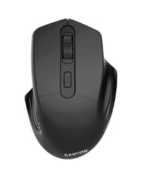 CANYON MW-15, 2.4GHz Wireless Optical Mouse with 4 buttons, DPI 800/1200/1600, Black, 115*77*38mm, 0.064kg